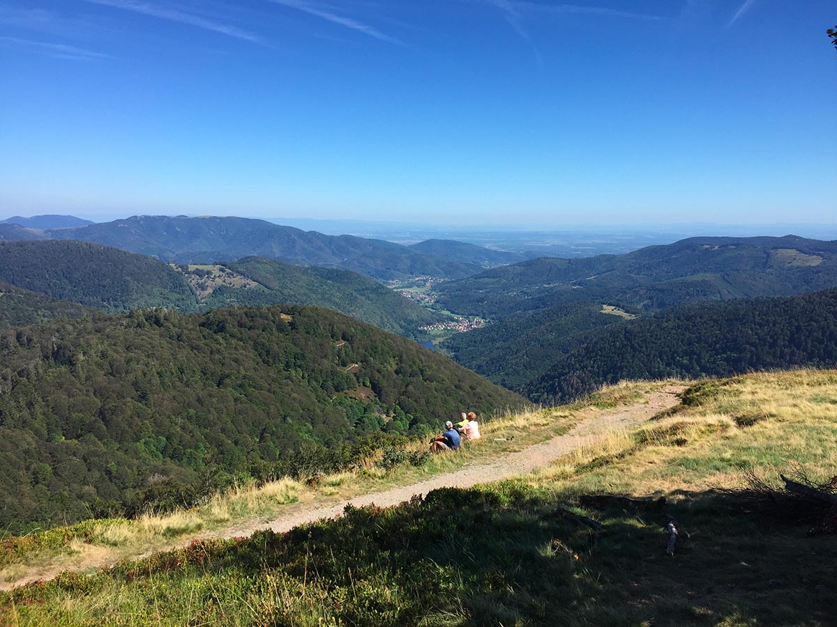 Ballon d'Alsace vue sur les Alpes