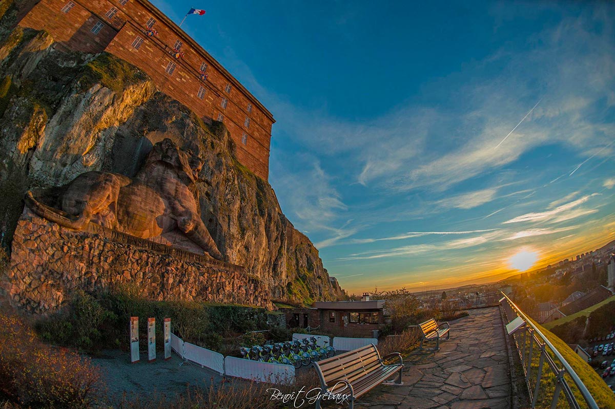 panoramique de la terrasse du lion de Belfort